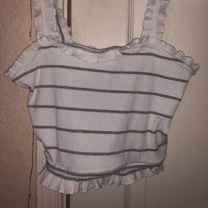 Hollister Cropped Ruffled Tank Top